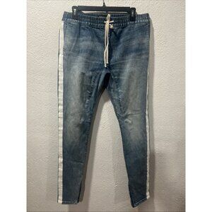 Pacsun Los Angeles Men’s Jeans Blue Size Medium Side Slit Denim Skinny Ankle zip